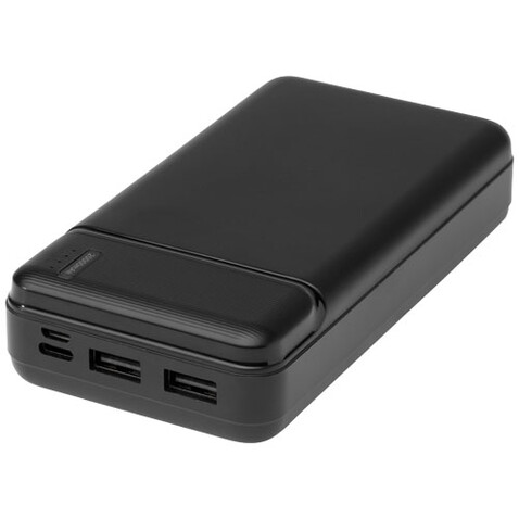 Loop 20.000 mAh Powerbank aus recyceltem Kunststoff, schwarz bedrucken, Art.-Nr. 12432290 Loop 20.000 mAh Powerbank aus recyceltem Kunststoff, schwarz bedrucken, Art.-Nr. 12432290