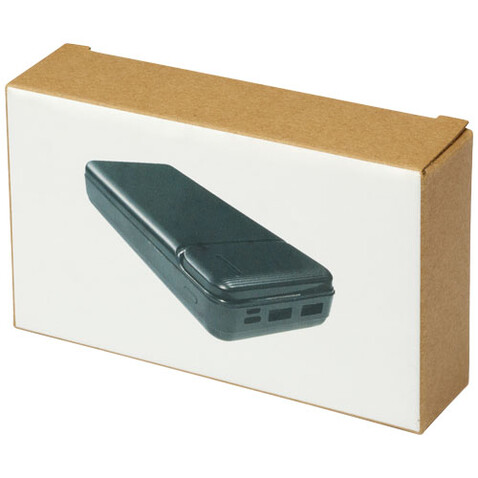 Loop 20.000 mAh Powerbank aus recyceltem Kunststoff, schwarz bedrucken, Art.-Nr. 12432290 Loop 20.000 mAh Powerbank aus recyceltem Kunststoff, schwarz bedrucken, Art.-Nr. 12432290