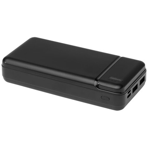 Loop 20.000 mAh Powerbank aus recyceltem Kunststoff, schwarz bedrucken, Art.-Nr. 12432290 Loop 20.000 mAh Powerbank aus recyceltem Kunststoff, schwarz bedrucken, Art.-Nr. 12432290
