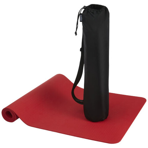 Virabha Yogamatte aus recyceltem TPE, rot bedrucken, Art.-Nr. 12703721 Virabha Yogamatte aus recyceltem TPE, rot bedrucken, Art.-Nr. 12703721