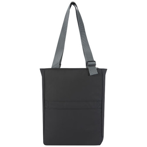Aqua wasserabweisende 14" Laptop-Tragetasche aus GRS Recyclingmaterial 14 L, schwarz bedrucken, Art.-Nr. 13003890