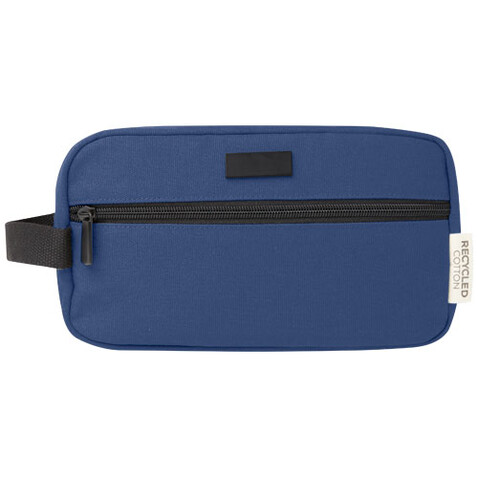 Joey Kosmetiktasche aus GRS recyceltem Canvas 3,5 L, navy bedrucken, Art.-Nr. 13004155