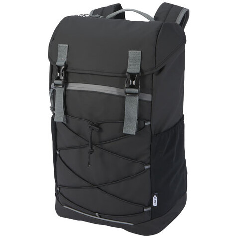 Aqua 15,6" GRS recycelter wasserabweisender Laptop-Rucksack 23 L, schwarz bedrucken, Art.-Nr. 13004490 Aqua 15,6" GRS recycelter wasserabweisender Laptop-Rucksack 23 L, schwarz bedrucken, Art.-Nr. 13004490