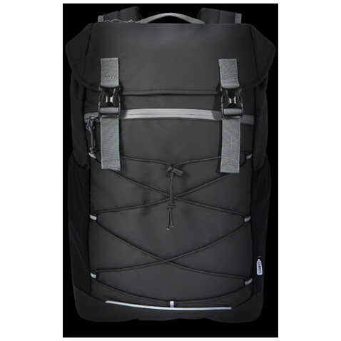 Aqua 15,6" GRS recycelter wasserabweisender Laptop-Rucksack 23 L, schwarz bedrucken, Art.-Nr. 13004490 Aqua 15,6" GRS recycelter wasserabweisender Laptop-Rucksack 23 L, schwarz bedrucken, Art.-Nr. 13004490