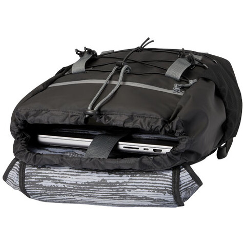 Aqua 15,6" GRS recycelter wasserabweisender Laptop-Rucksack 23 L, schwarz bedrucken, Art.-Nr. 13004490 Aqua 15,6" GRS recycelter wasserabweisender Laptop-Rucksack 23 L, schwarz bedrucken, Art.-Nr. 13004490