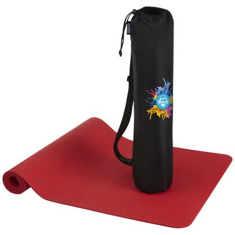 Virabha Yogamatte aus recyceltem TPE, rot bedrucken, Art.-Nr. 12703721 Virabha Yogamatte aus recyceltem TPE, rot bedrucken, Art.-Nr. 12703721