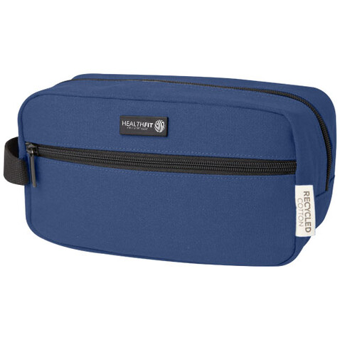 Joey Kosmetiktasche aus GRS recyceltem Canvas 3,5 L, navy bedrucken, Art.-Nr. 13004155