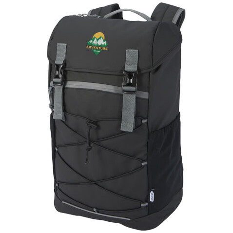 Aqua 15,6" GRS recycelter wasserabweisender Laptop-Rucksack 23 L, schwarz bedrucken, Art.-Nr. 13004490 Aqua 15,6" GRS recycelter wasserabweisender Laptop-Rucksack 23 L, schwarz bedrucken, Art.-Nr. 13004490