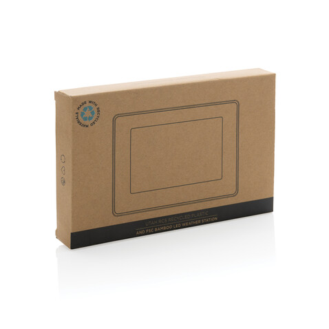 Utah LED-Uhr aus RCS rKunststoff & Bambus braun bedrucken, Art.-Nr. P279.319 Utah LED-Uhr aus RCS rKunststoff & Bambus braun bedrucken, Art.-Nr. P279.319