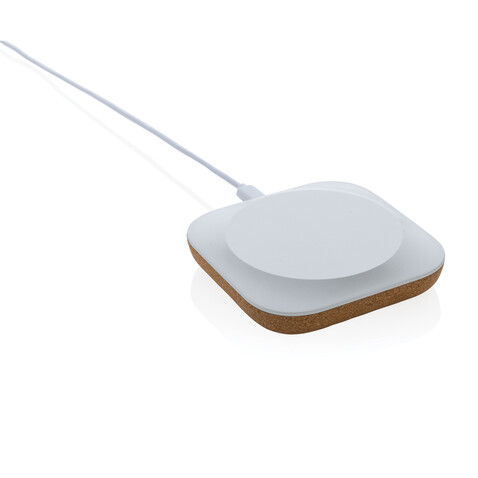 Oregon Wireless-Charger aus RCS recyc. Kunststoff &amp; Kork braun bedrucken, Art.-Nr. P308.589