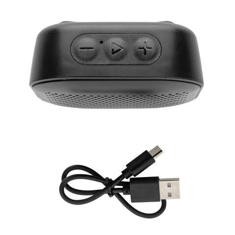Soundbox 3W Lautsprecher aus RCS recyceltem Kunststoff schwarz bedrucken, Art.-Nr. P329.971 Soundbox 3W Lautsprecher aus RCS recyceltem Kunststoff schwarz bedrucken, Art.-Nr. P329.971
