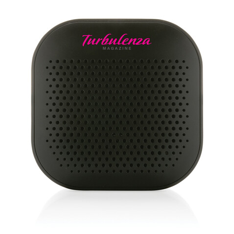 Soundbox 3W Lautsprecher aus RCS recyceltem Kunststoff schwarz bedrucken, Art.-Nr. P329.971 Soundbox 3W Lautsprecher aus RCS recyceltem Kunststoff schwarz bedrucken, Art.-Nr. P329.971