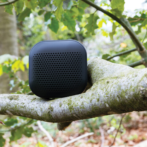 Soundbox 3W Lautsprecher aus RCS recyceltem Kunststoff schwarz bedrucken, Art.-Nr. P329.971 Soundbox 3W Lautsprecher aus RCS recyceltem Kunststoff schwarz bedrucken, Art.-Nr. P329.971