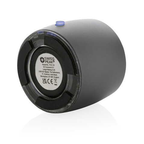 Swiss Peak 3W Basslautsprecher aus RCS recyceltem Aluminium grau bedrucken, Art.-Nr. P331.002 Swiss Peak 3W Basslautsprecher aus RCS recyceltem Aluminium grau bedrucken, Art.-Nr. P331.002