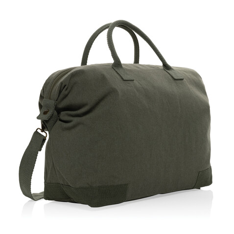 Kezar AWARE™ 500g/m² Wochenendtasche aus recyceltem Canvas grün bedrucken, Art.-Nr. P707.177 Kezar AWARE™ 500g/m² Wochenendtasche aus recyceltem Canvas grün bedrucken, Art.-Nr. P707.177