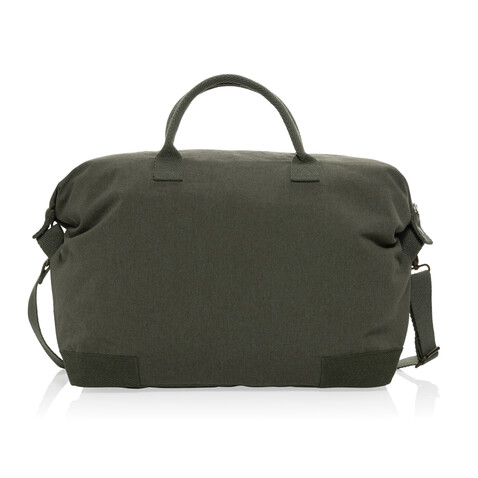 Kezar AWARE™ 500g/m² Wochenendtasche aus recyceltem Canvas grün bedrucken, Art.-Nr. P707.177 Kezar AWARE™ 500g/m² Wochenendtasche aus recyceltem Canvas grün bedrucken, Art.-Nr. P707.177