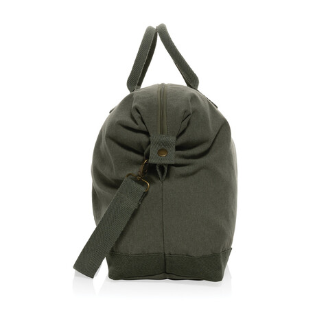 Kezar AWARE™ 500g/m² Wochenendtasche aus recyceltem Canvas grün bedrucken, Art.-Nr. P707.177 Kezar AWARE™ 500g/m² Wochenendtasche aus recyceltem Canvas grün bedrucken, Art.-Nr. P707.177