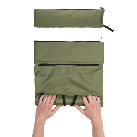 Dillon AWARE™ RPET faltbarer Lightweight-Rucksack grün bedrucken, Art.-Nr. P763.177 Dillon AWARE™ RPET faltbarer Lightweight-Rucksack grün bedrucken, Art.-Nr. P763.177