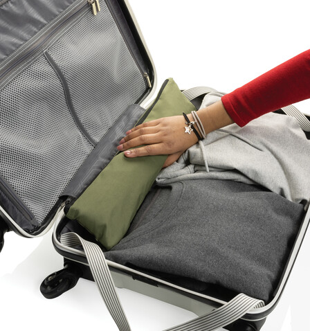Dillon AWARE™ RPET faltbarer Lightweight-Rucksack grün bedrucken, Art.-Nr. P763.177 Dillon AWARE™ RPET faltbarer Lightweight-Rucksack grün bedrucken, Art.-Nr. P763.177