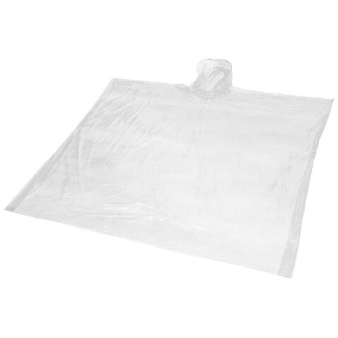 Mayan Regenponcho mit Aufbewahrungstasche aus recyceltem Kunststoff, weiss bedrucken, Art.-Nr. 10941701 Mayan Regenponcho mit Aufbewahrungstasche aus recyceltem Kunststoff, weiss bedrucken, Art.-Nr. 10941701