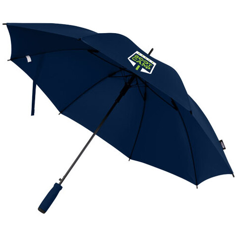 Niel 23" Automatikregenschirm aus recyceltem PET, navy bedrucken, Art.-Nr. 10941855 Niel 23" Automatikregenschirm aus recyceltem PET, navy bedrucken, Art.-Nr. 10941855