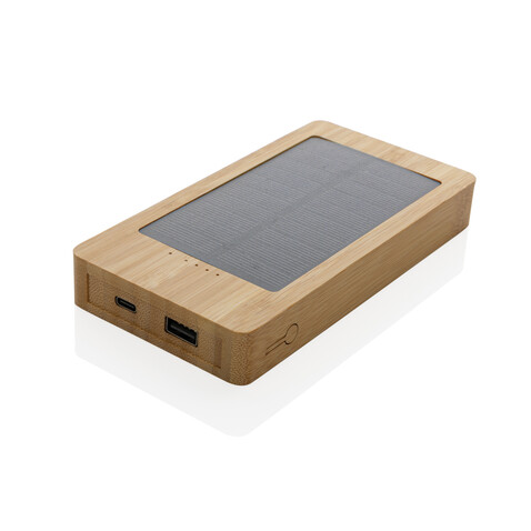 Sunwick 10.000mah Bambus Solar Powerbank braun bedrucken, Art.-Nr. P322.399 Sunwick 10.000mah Bambus Solar Powerbank braun bedrucken, Art.-Nr. P322.399