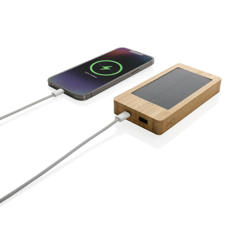 Sunwick 10.000mah Bambus Solar Powerbank braun bedrucken, Art.-Nr. P322.399 Sunwick 10.000mah Bambus Solar Powerbank braun bedrucken, Art.-Nr. P322.399