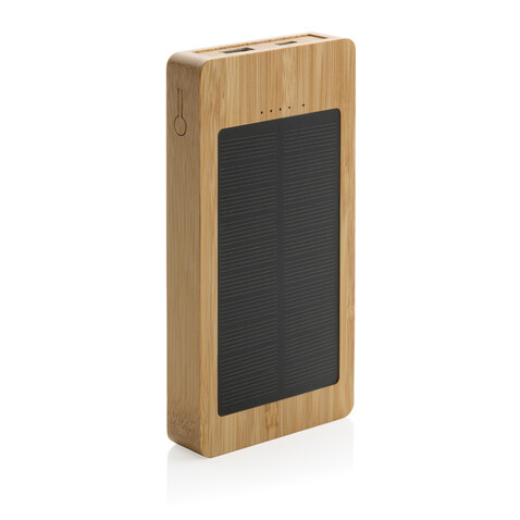Sunwick 10.000mah Bambus Solar Powerbank braun bedrucken, Art.-Nr. P322.399 Sunwick 10.000mah Bambus Solar Powerbank braun bedrucken, Art.-Nr. P322.399