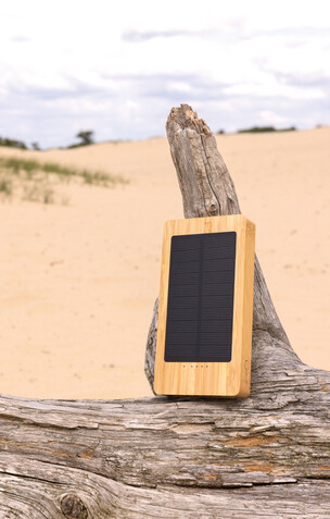 Sunwick 10.000mah Bambus Solar Powerbank braun bedrucken, Art.-Nr. P322.399 Sunwick 10.000mah Bambus Solar Powerbank braun bedrucken, Art.-Nr. P322.399