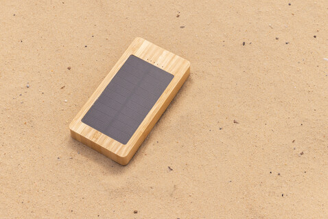 Sunwick 10.000mah Bambus Solar Powerbank braun bedrucken, Art.-Nr. P322.399 Sunwick 10.000mah Bambus Solar Powerbank braun bedrucken, Art.-Nr. P322.399