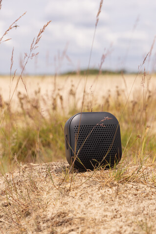 Soundbox 3W Lautsprecher aus RCS recyceltem Kunststoff schwarz bedrucken, Art.-Nr. P329.971 Soundbox 3W Lautsprecher aus RCS recyceltem Kunststoff schwarz bedrucken, Art.-Nr. P329.971