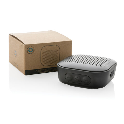 Soundbox 3W Lautsprecher aus RCS recyceltem Kunststoff schwarz bedrucken, Art.-Nr. P329.971 Soundbox 3W Lautsprecher aus RCS recyceltem Kunststoff schwarz bedrucken, Art.-Nr. P329.971