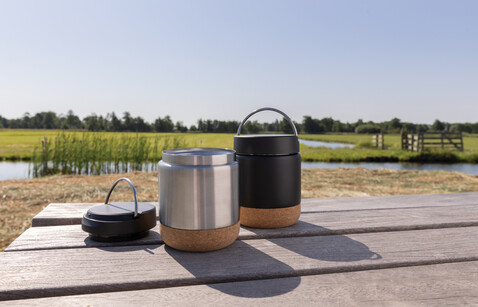 Savory Lebensmittelflasche aus RCS recycelt. Stainless-Steel silber bedrucken, Art.-Nr. P435.302 Savory Lebensmittelflasche aus RCS recycelt. Stainless-Steel silber bedrucken, Art.-Nr. P435.302