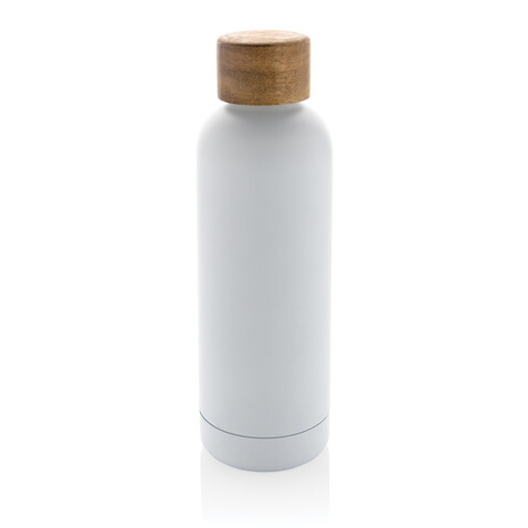 Wood Vakuumflasche aus RCS recyceltem Stainless-Steel weiß bedrucken, Art.-Nr. P435.533 Wood Vakuumflasche aus RCS recyceltem Stainless-Steel weiß bedrucken, Art.-Nr. P435.533