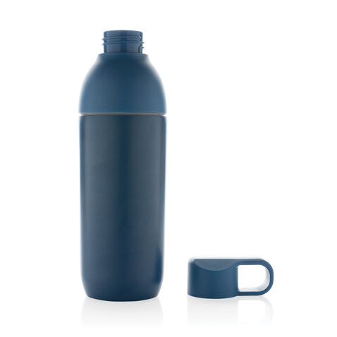 Flow Vakuumflasche aus RCS recyceltem Stainless-Steel blau bedrucken, Art.-Nr. P435.545