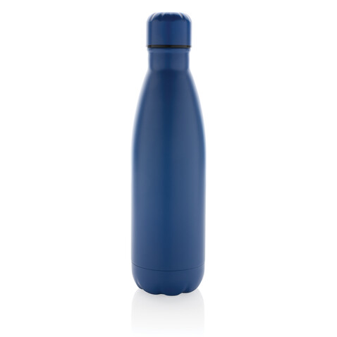 Eureka einwandige Wasserflasche aus RCS rec. Stainless-Steel blau bedrucken, Art.-Nr. P435.725 Eureka einwandige Wasserflasche aus RCS rec. Stainless-Steel blau bedrucken, Art.-Nr. P435.725
