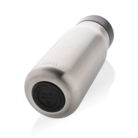 Avira Ain 150ml Reiseflasche aus RCS rec. Stainless-Steel silber bedrucken, Art.-Nr. P438.052 Avira Ain 150ml Reiseflasche aus RCS rec. Stainless-Steel silber bedrucken, Art.-Nr. P438.052