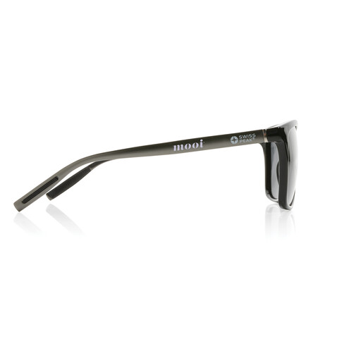 Swiss Peak polarisierte Sonnenbrille aus RCS Kunststoff schwarz bedrucken, Art.-Nr. P453.981 Swiss Peak polarisierte Sonnenbrille aus RCS Kunststoff schwarz bedrucken, Art.-Nr. P453.981