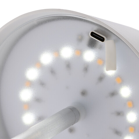 Pure Glow USB-Tischleuchte aus RCS recyceltem Kunststoff weiß bedrucken, Art.-Nr. P513.283 Pure Glow USB-Tischleuchte aus RCS recyceltem Kunststoff weiß bedrucken, Art.-Nr. P513.283