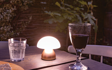 Luming wiederaufladbare USB-Tischlampe aus RCS Kunststoff Bronze bedrucken, Art.-Nr. P513.749