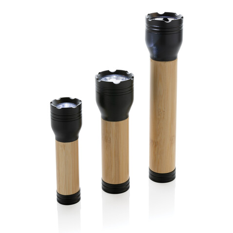 Lucid 5W Taschenlampe aus RCS recyceltem Kunststoff & Bambus schwarz, braun bedrucken, Art.-Nr. P513.791 Lucid 5W Taschenlampe aus RCS recyceltem Kunststoff & Bambus schwarz, braun bedrucken, Art.-Nr. P513.791