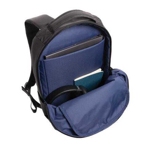 Swiss Peak Brooke AWARE™ 15,6" Laptop-Rucksack aus rPET schwarz bedrucken, Art.-Nr. P763.031 Swiss Peak Brooke AWARE™ 15,6" Laptop-Rucksack aus rPET schwarz bedrucken, Art.-Nr. P763.031
