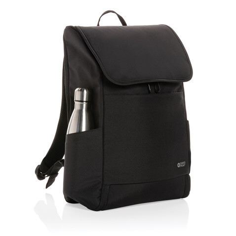 Swiss Peak Fern AWARE™ RPET 15,6" Rucksack mit Allover-Zip schwarz bedrucken, Art.-Nr. P763.041 Swiss Peak Fern AWARE™ RPET 15,6" Rucksack mit Allover-Zip schwarz bedrucken, Art.-Nr. P763.041