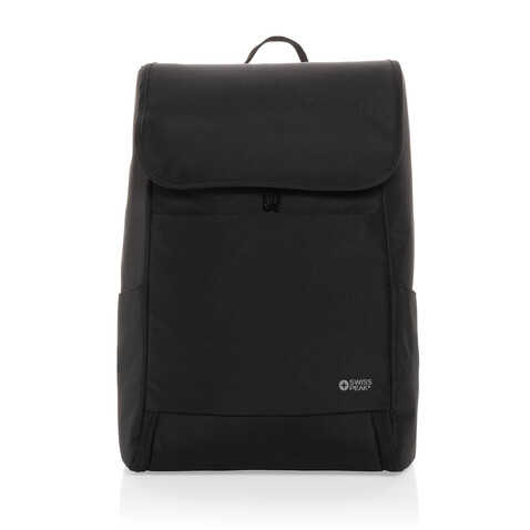 Swiss Peak Fern AWARE™ RPET 15,6" Rucksack mit Allover-Zip schwarz bedrucken, Art.-Nr. P763.041 Swiss Peak Fern AWARE™ RPET 15,6" Rucksack mit Allover-Zip schwarz bedrucken, Art.-Nr. P763.041