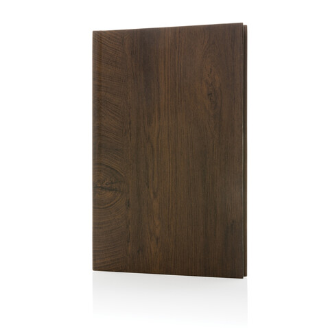 Kavana A5 Notizbuch mit Holz-Print dunkelbraun bedrucken, Art.-Nr. P774.369