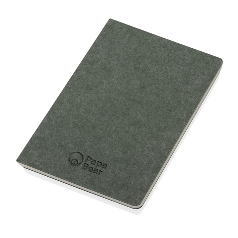 Phrase GRS-zertifiziertes A5-Notizbuch aus recyceltem Filz grün bedrucken, Art.-Nr. P774.527 Phrase GRS-zertifiziertes A5-Notizbuch aus recyceltem Filz grün bedrucken, Art.-Nr. P774.527