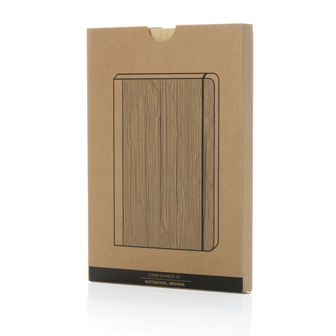 Scribe A5 Notizbuch aus Bambus braun bedrucken, Art.-Nr. P774.539 Scribe A5 Notizbuch aus Bambus braun bedrucken, Art.-Nr. P774.539