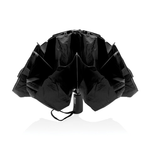 Swiss Peak AWARE™ 23" faltbarer umgekehrter Regenschirm schwarz bedrucken, Art.-Nr. P850.461 Swiss Peak AWARE™ 23" faltbarer umgekehrter Regenschirm schwarz bedrucken, Art.-Nr. P850.461