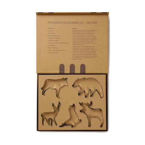 VINGA Nordic Big 5-tlg. Ausstechformen-Set grau bedrucken, Art.-Nr. V261012 VINGA Nordic Big 5-tlg. Ausstechformen-Set grau bedrucken, Art.-Nr. V261012