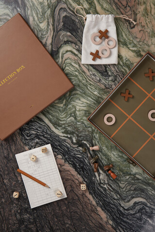 VINGA Coffee-Table Spielesammlung braun bedrucken, Art.-Nr. V262001